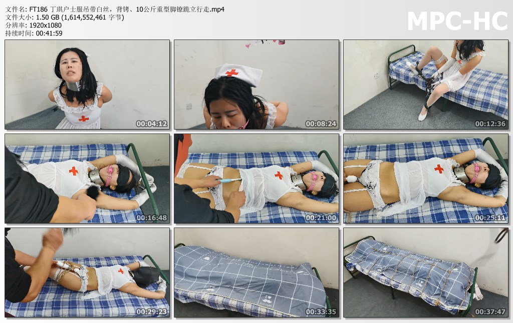 FT186 丁琪户士服吊带白丝，背铐、10公斤重型脚镣跪立行走.mp4_thumbs.jpg