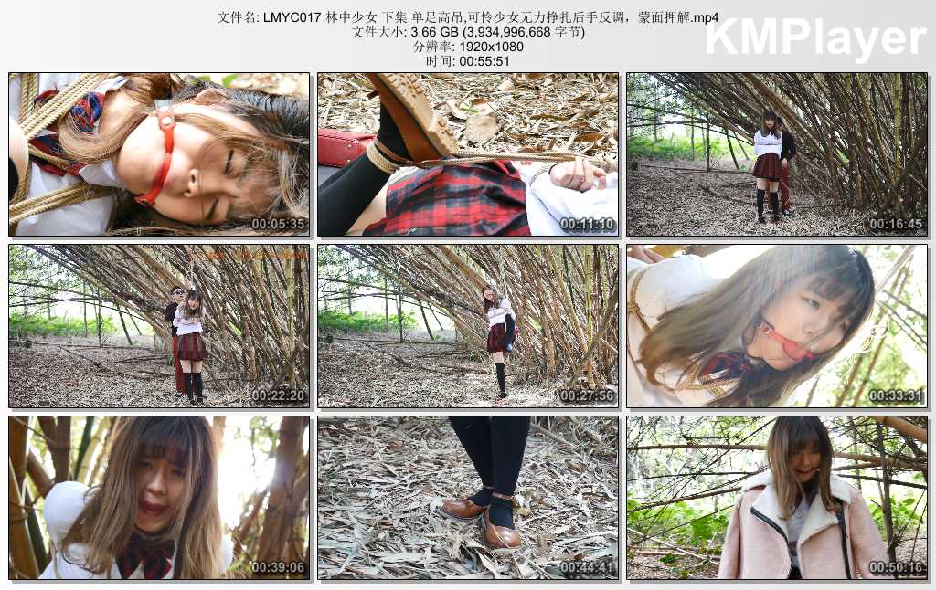 LMYC017 林中少女 下集 单足高吊,可怜少女无力挣扎后手反调，蒙面押解.mp4_thumbs_[20.jpg
