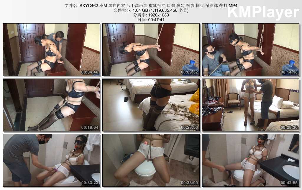 SXYC462 小M 黑白内衣 后手高吊绑 椒乳挺立 口伽 鼻勾 捆绑 拘束 吊腿绑 鞭打.MP4_thu.jpg