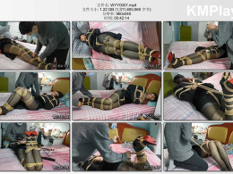 雯莹莹_深夜潜入小雯闺房玩调教，黑色旗袍配黑丝高跟鞋，眼罩口球棒棒强制连续GC