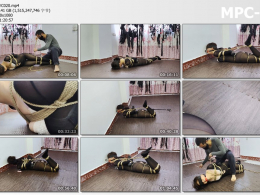 浅浅原创_口球锁环固定放置 麻绳驷马挣扎 震动乳夹 日常的真实虐m