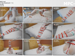 九尾少女_COS埃罗芒老师 白丝红绳的全身紧缚