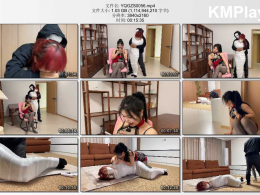 云雀工作室_被入室抢劫的美丽母女 上集 超人气漫画完美复刻 丰满美女被入室捆绑成木乃伊人棍 泡沫胶带完美包裹