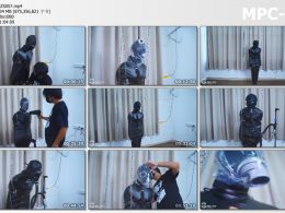 闪闪工作室_无用的挣扎系列 皮革紧身睡袋吊挂 四轮的呼控游戏