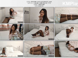 随心原创_雨溪瓦蓝裙捆绑挣扎