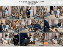 随心原创_清纯的优璇 蓝衣五花 柱子分腿