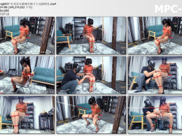 绳精病_尼龙美女紧缚在椅子上无助挣扎