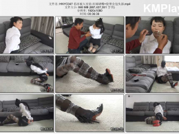 灰鸟原创_若冰被入室劫 丝袜堵嘴+胶带全包头部