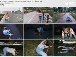 HD飞天原创_云儿戴着口塞向路人戏弄 在河边和草坪上强制跪爬器行走 成了路人的玩