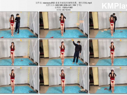 xiao素素_素素圣诞装的捆绑放置 脚尖顶地