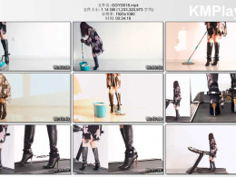 高跟遇到跑步机_重镣禁锢高跟长靴“全副武装”做家务