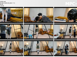 浅浅原创_带锁严厉的头套铁链吊着放置 感官完全封闭 白丝 胶带束腿