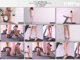 高跟遇到跑步机_手脚连铐禁锢的粉色高跟超短裙+电动BB、金属GS、无线TD、电击器