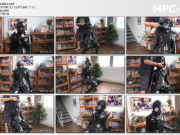 闪闪工作室_视觉·听觉·发声 全剥夺 被多层密封呼控放置的乳胶JK少女