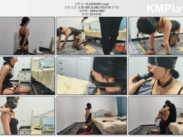 一龙工作室_情趣套装 吊带丝袜 项圈 手铐脚铐 被主人遛狗 鞭打