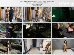 随心原创_诺米性感豹纹小内内 龟甲外出 路边散步