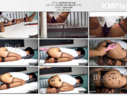 DK13美束馆_茉莉滴蜡体验 包含皮革+黑丝+口球+高跟鞋+滴蜡+教室+分腿棍等多元素