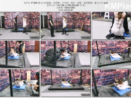 HD飞天原创_悦儿白色旗袍，高筒靴，白手套，肉丝，直臂，重刑镣铐，跪立口口