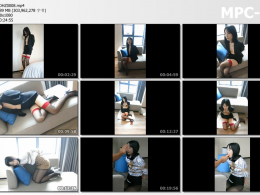 玩绳的孩子_邻家艺术生妹子空挡OL西装丝巾绑 衬衫短裙五花及手指 假丁丁口舌侍奉