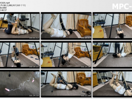 浅浅原创_驷马悬吊 两个充气塞 鼻钩拉扯 超大号马具型口环