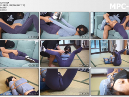 象人工作室_小0在家里休息 谁知混进来一个歹徒歹徒对着沙发上的小0一顿掰腿虐待