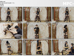 绳仙岛原创_萍萍调教第6部 再战蜘蛛网 这次编了个大蜘蛛网 把萍萍捆在上面各种TK 口枷 振动玩具 鞭打pp 最后用矿泉水浇她胸 让她舔