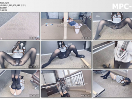 窒物者_大佬办公室内的调教01 白丝+黑丝 TD内入 吊绑+分腿+折腿 股绳+防毒面具