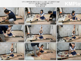 随心原创_雅熙学生服 竹子上分腿一字马 极限吊手