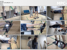 涵涵特辑 金属拘束 圈养的小m被主人反铐住 穿10cm红底高跟鞋 分腿站立罚站