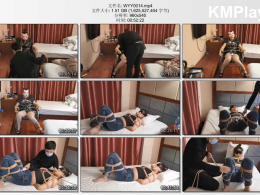 雯莹莹_小雯旗袍高跟鞋椅子缚电击片拷问 背心牛仔裤日式M开腿缚，丝袜堵嘴，强制GC，口J 