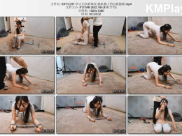 随心原创_伊人白丝联体衣 跪趴器上的自我拯救