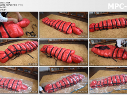 闪闪工作室_真空袋里的羽绒拘束睡袋 闷热与闷绝的长时间放置