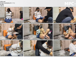 雨辰工作室_训犬实录之汐汐的圈养日记09 JK装 团缚 W胸 虐Y 强G 引导 强迫 放置