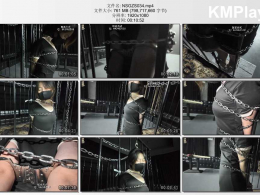 娜绳工作室_青柠深度铁笼铁链铁捆绑，青柠被用铁链全身捆绑，紧缚的铁链和浑身的链..