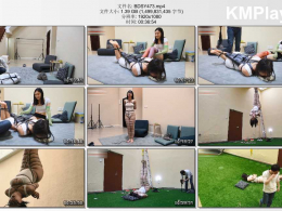 半岛束艺台_佐伊长裙皮带束缚TK+拉丁高叉泳装绝美倒吊