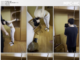 缚予原创_线下真实调教之24h不间断管教-电击篇 主人决定用电击进行惩罚，先把小m后高手吊起来，脚上也穿上踮脚脚铐并且双脚锁起来防止乱动，吊缚能把身体最大程度展示出来，想电哪里...