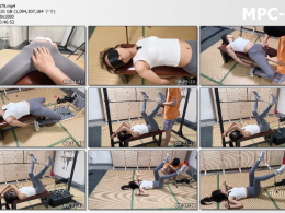 涵涵特辑_瑜伽裤 白袜 帆布鞋 调教pj