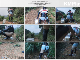 曼陀罗工作室_定拍灌肠作品 室外牛奶浇花记 整整一箱的牛奶装满了3000毫升的量杯，看女M如何成为装牛奶的容器