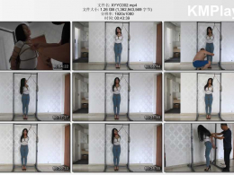 逍遥原创_12cm尖头细高跟紧身牛仔裤直臂放置极限罚站