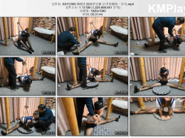 随心原创_舞蹈生圆圆学生服 后手吊绑的一字马