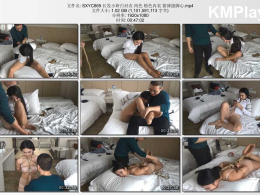 随心原创_长发小妍白衬衣 肉色 粉色内衣 紧缚挠脚心