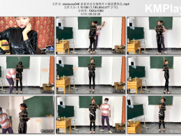 xiao素素_素素亮皮衣捆绑开口器放置挣扎