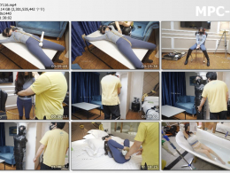 绿帽学院 瑜伽服 中筒靴 浴缸水中 灌肠 震动 强自 黑色木乃伊 柱子第二次 包裹 丝袜堵