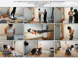 随心原创_杨蕊牛仔裤高跟凉鞋 超紧五花大绑 高吊双手 拇指 深陷锁骨的麻绳