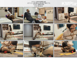 李大侠原创_新模小夏 大三学生 身材高挑 性格活泼 被歹徒囚禁在家捆绑做家务 抚摸全身 最后海老缚口水惩罚