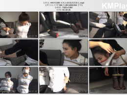 灰鸟原创_双美女捆堵剧烈挣扎