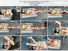 HD飞天原创_白丝美腿、K9架紧固起来，调教工具开始