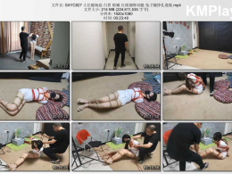 随心原创_大长腿杨蕊 白皙 粉嫩 红绳捆绑双腿 兔子蹦挣扎逃脱