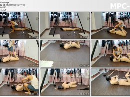 浅浅原创_不锈钢驷马架 四肢极限反弓 连体丝袜 口枷侍奉