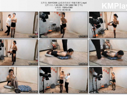 随心原创_孟瑶杏色短衫 单腿吊驷马